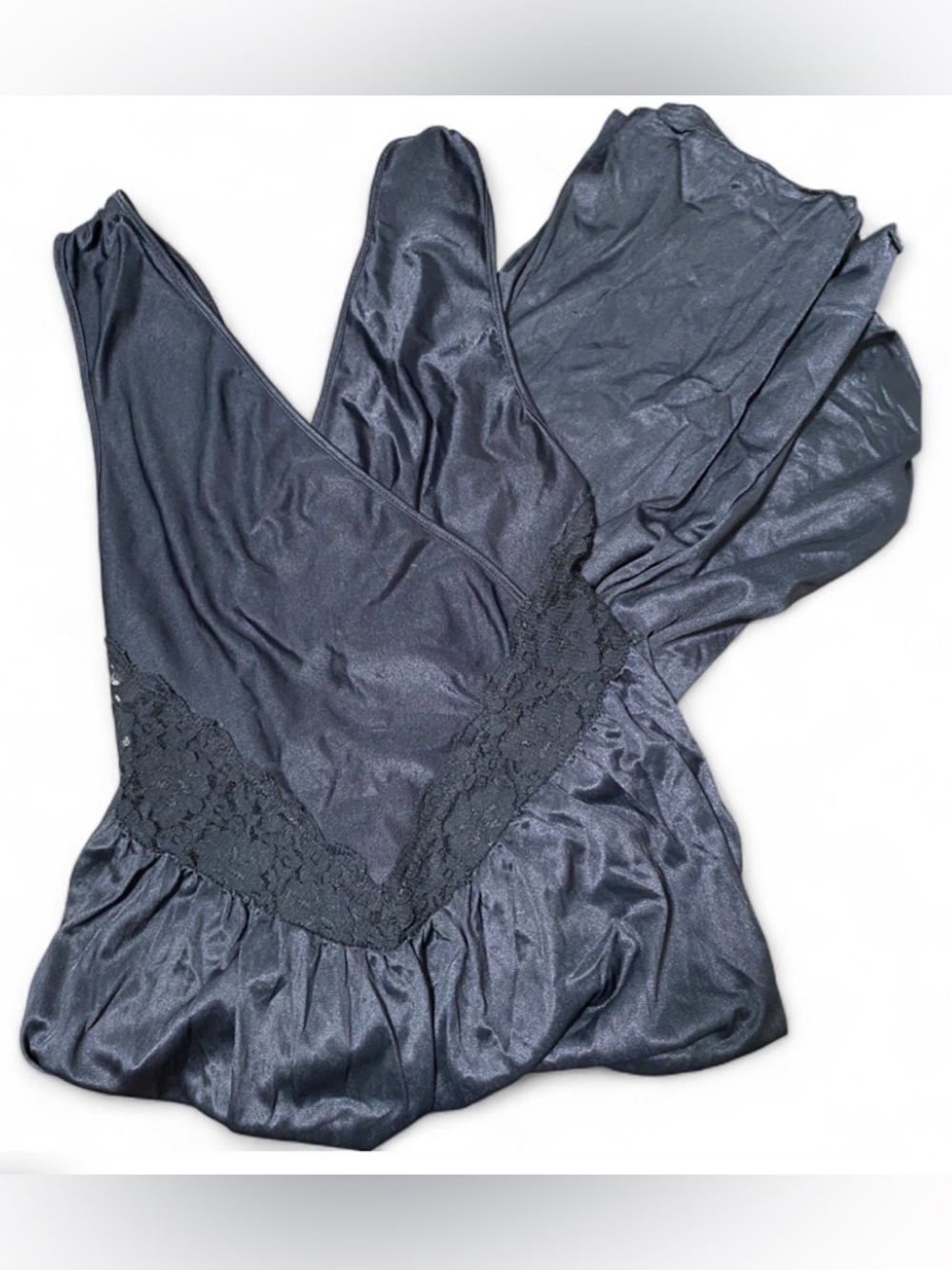GORGEOUS Vintage 80s/90s Elegant Sheer Goth Whimsygoth Lace Maxi Lingerie Dress
